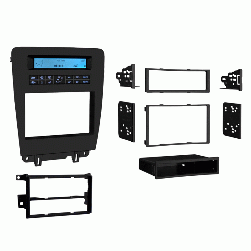 Metra 995838CH Black Turbo Premium Dash Kit with Integrated Touch 2015-Up Ford Mustang with Screen 